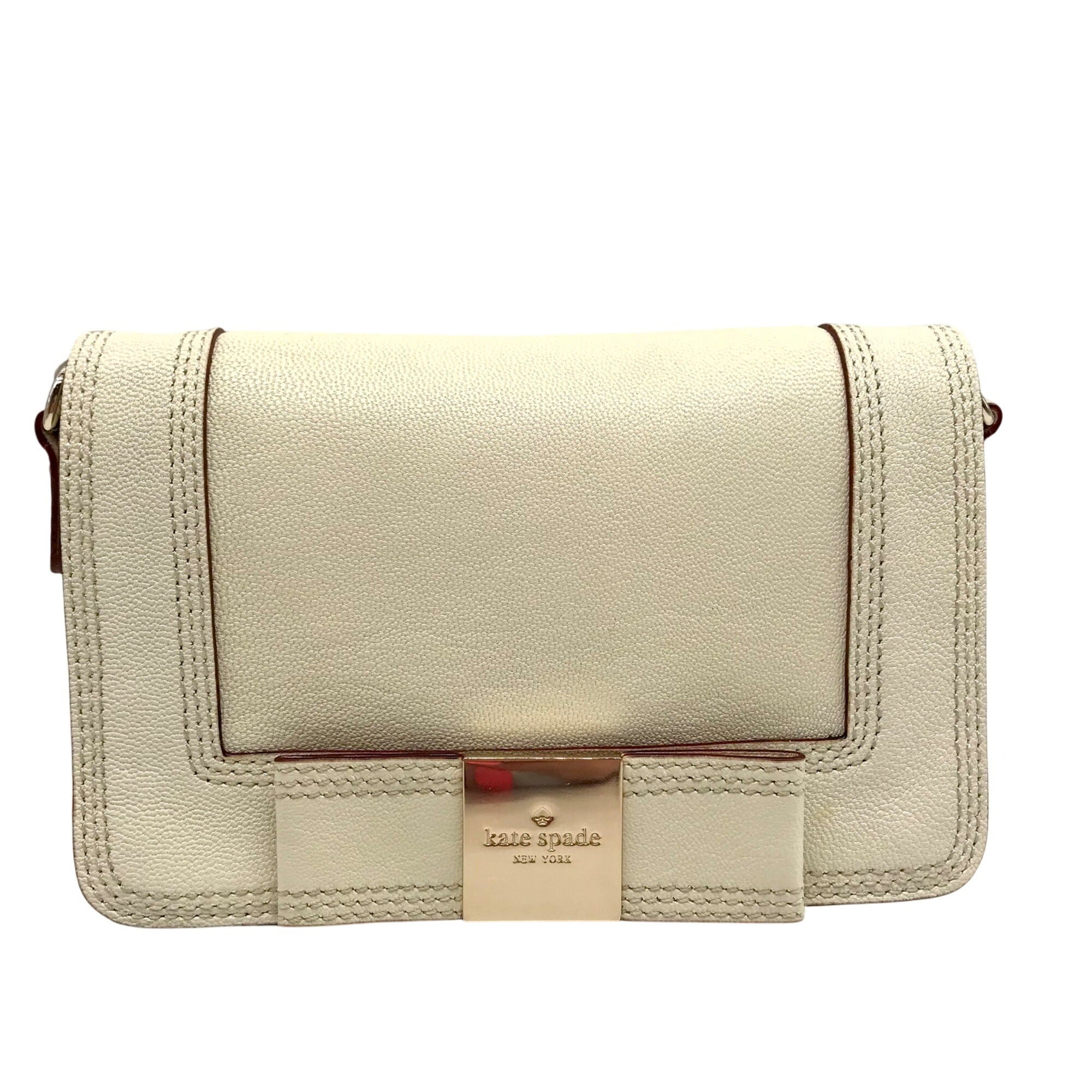 Kate Spade Ivory Leather Primrose Hill Little Kaelin Crossbody Bag 