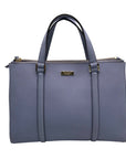 Kate Spade Light Blue Saffiano Leather Leila Triple Compartment Tote Bag
