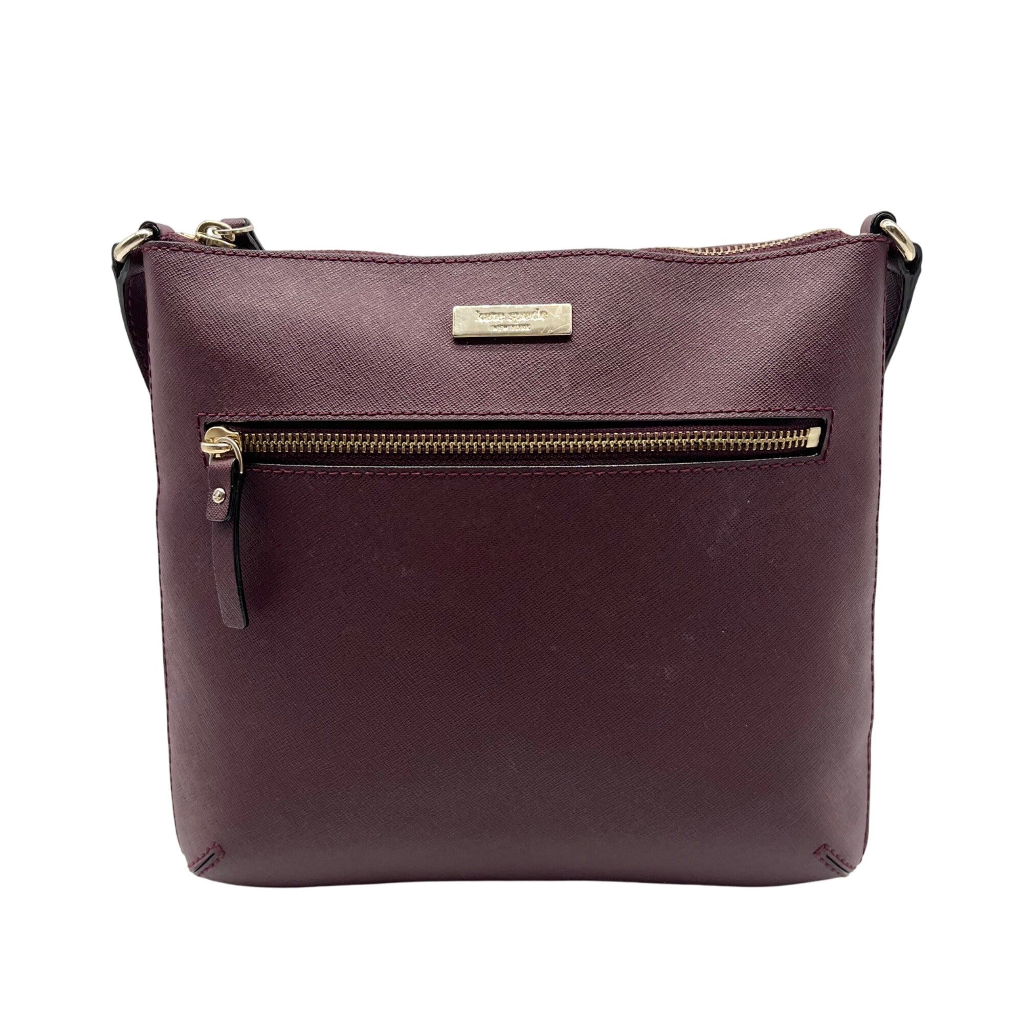 Kate Spade Plum Saffiano Leather Laurel Way Rima Crossbody