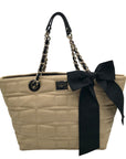 Kate Spade Tan Straw Coal Tote Bag 