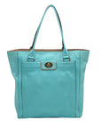 Kate Spade Turquoise Leather Hampton Janie Road Large Tote Bag