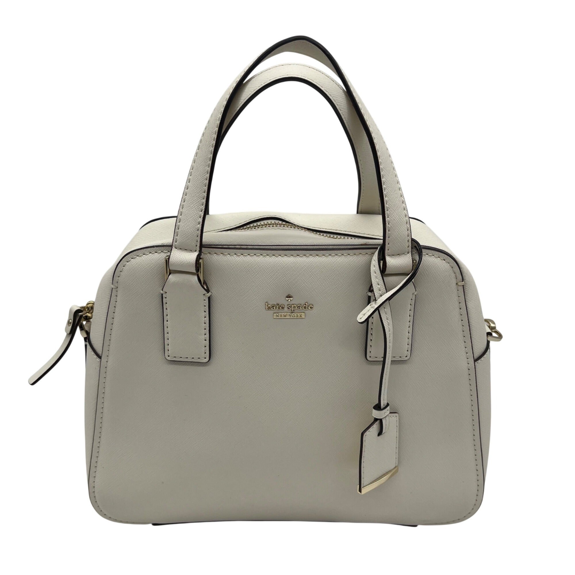 Kate Spade White Saffiano Leather Cameron Street Little Babe Satchel