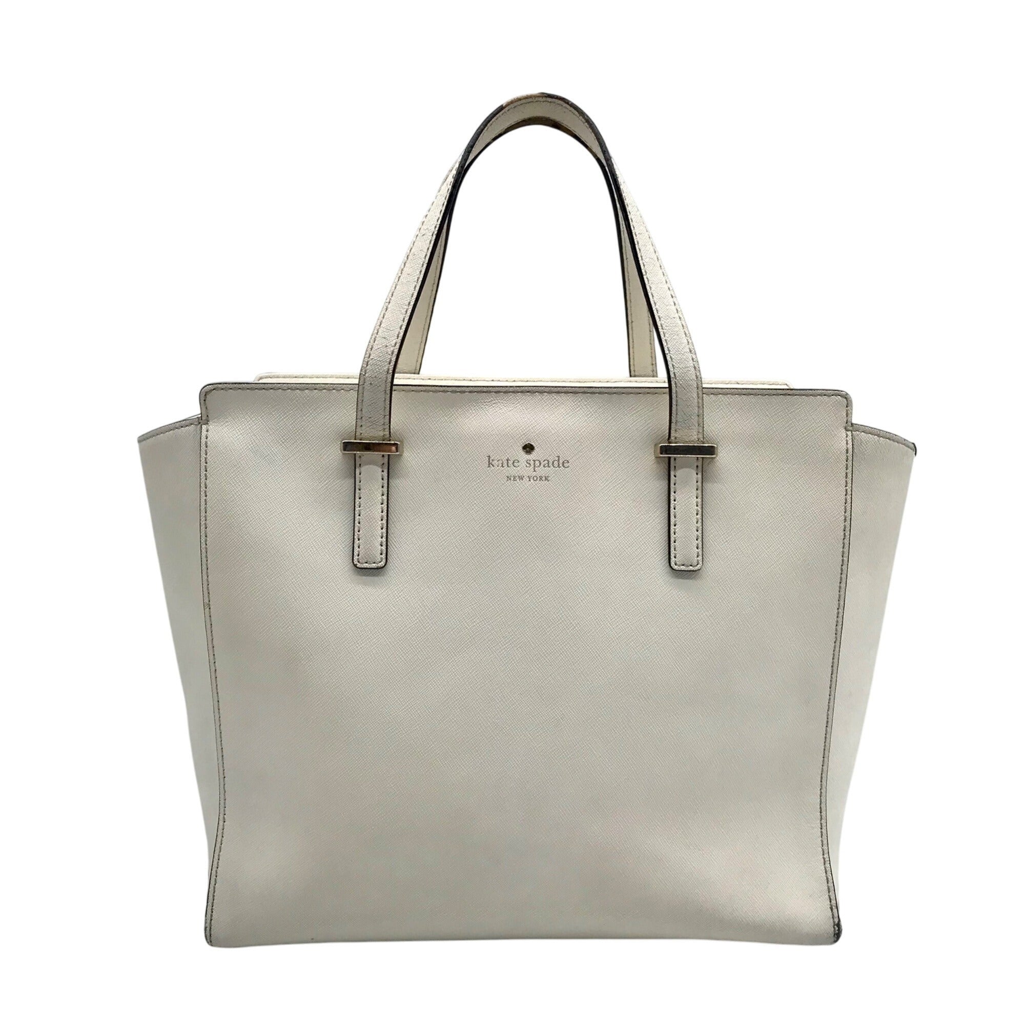 Kate Spade White Saffiano Leather Large Cedar Street Hayden Convertible Satchel 