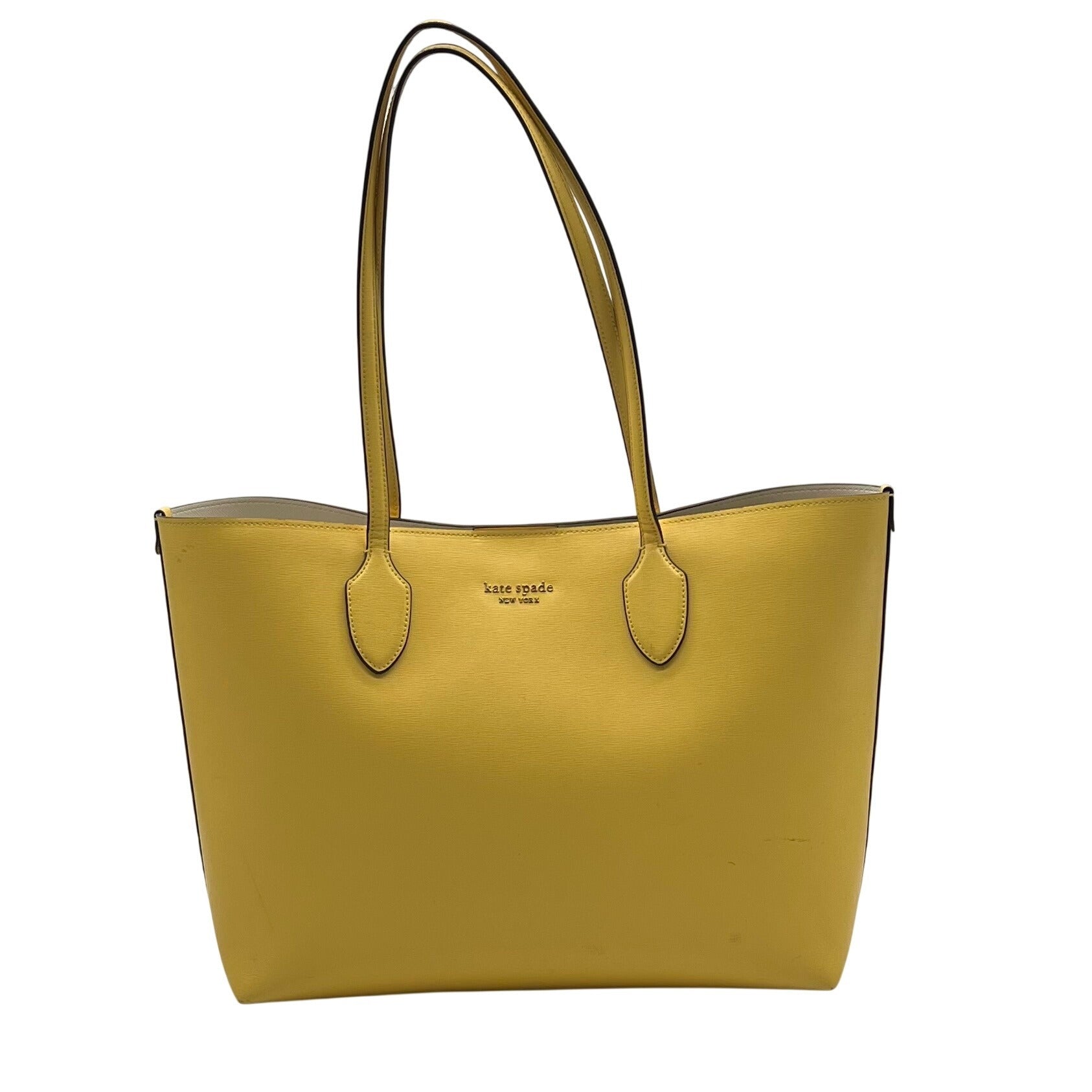 Kate Spade Yellow Pebbled Leather Tote Bag