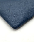 Coach Navy Blue Pebbled Leather Wristlet