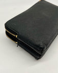 Michael Kors Black Jet Set Travel Double Zip Leather Wristlet