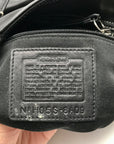 Coach Vintage Black Leather Double Pocket Tote Bag