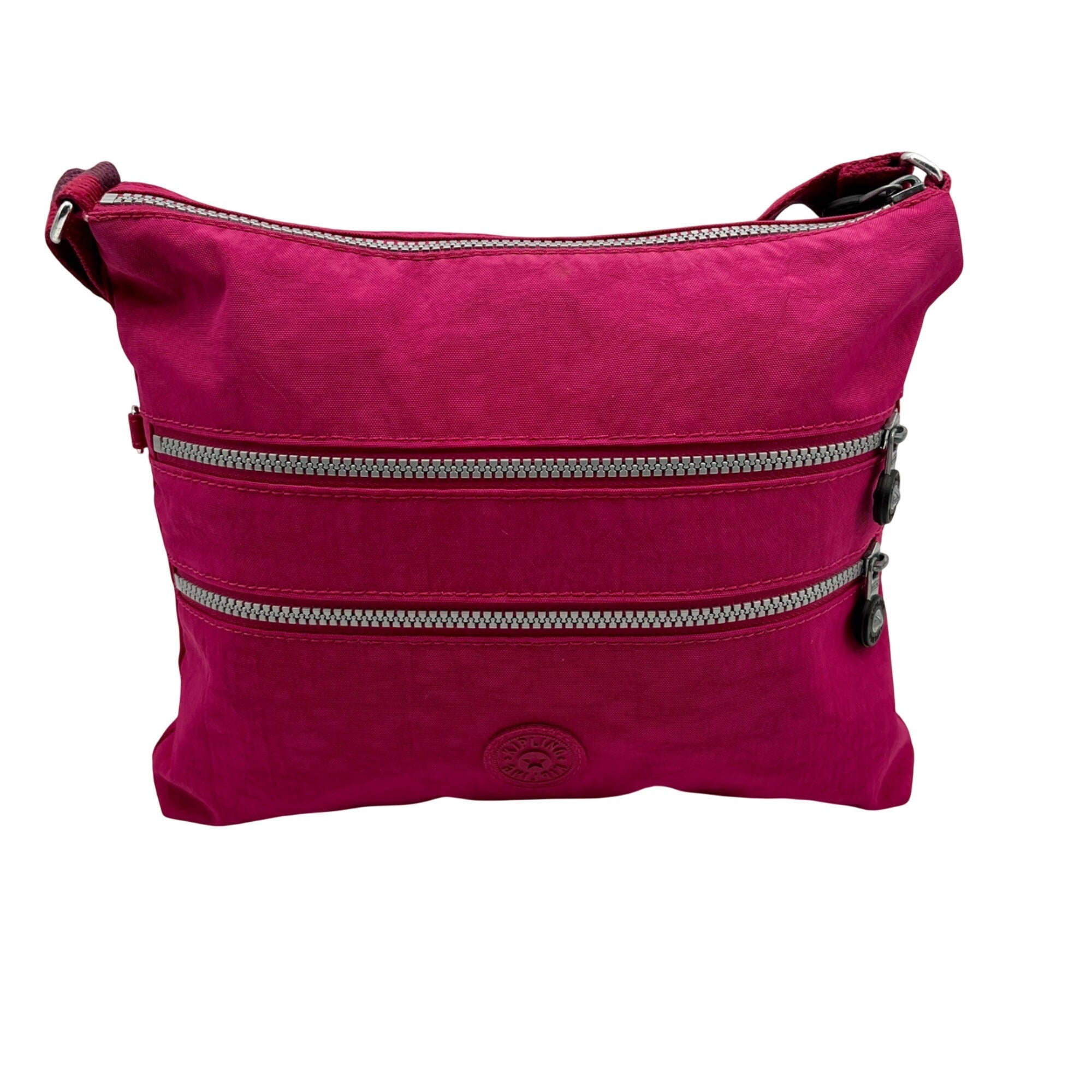 Kipling Alvar Hot Pink Nylon Crossbody Bag