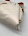 Kate Spade White Bridal Pearlized Leather Bow Frame Crossbody Bag