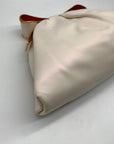 Kate Spade White Bridal Pearlized Leather Bow Frame Crossbody Bag