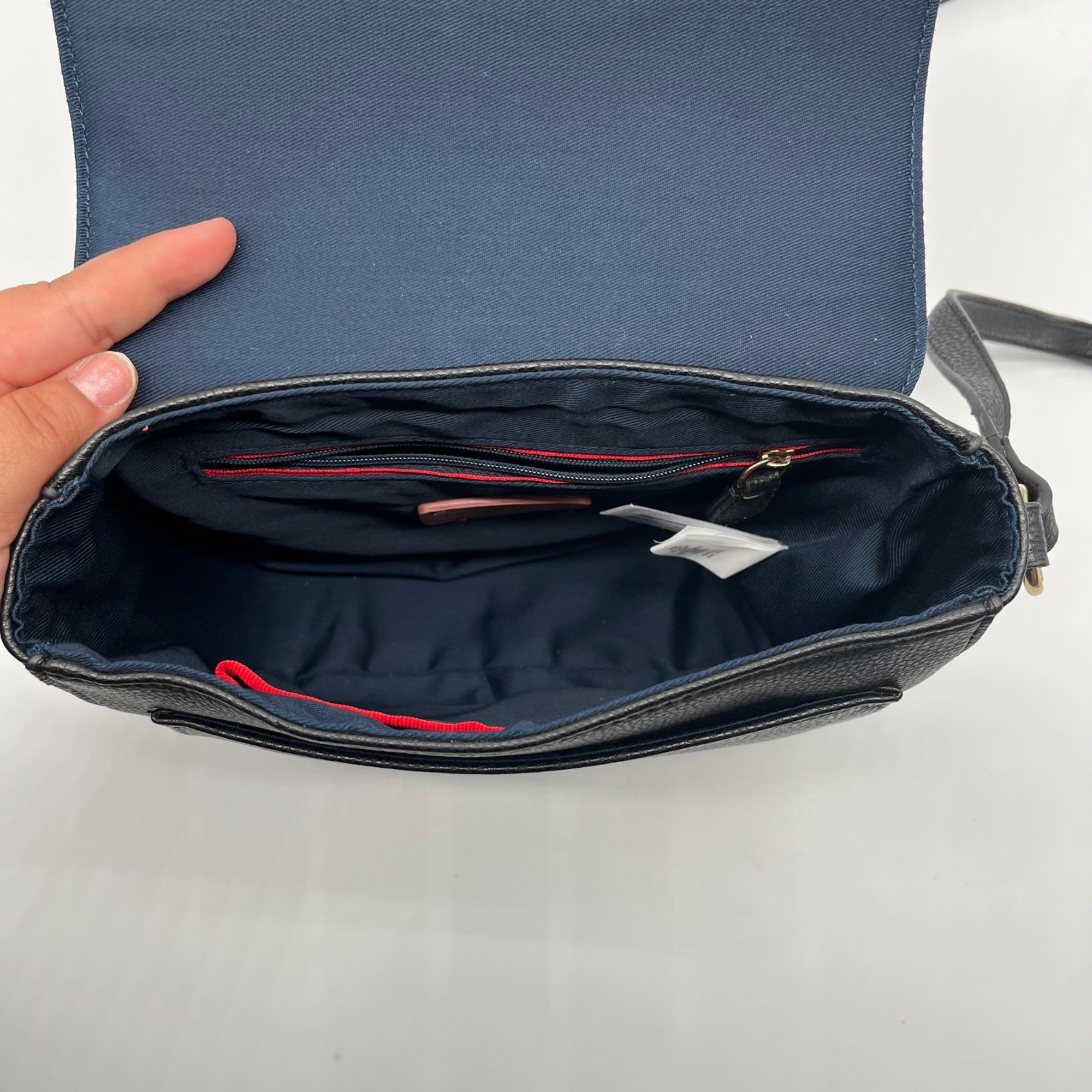Tommy Hilfiger Black Saddle Crossbody Bag