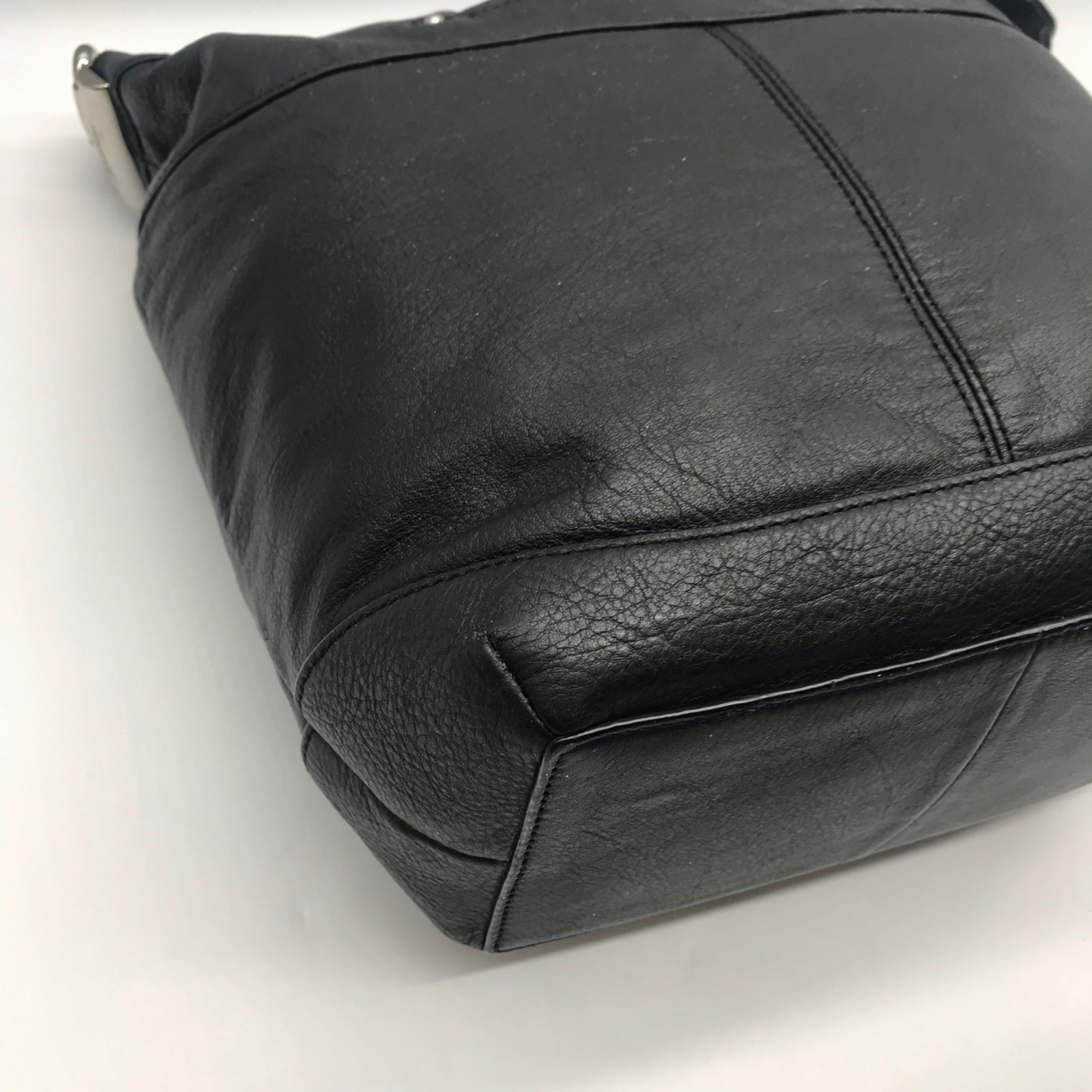 B. Makowsky Black Leather Hobo Bag