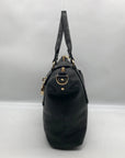 Michael Kors Black Leather Hamilton Satchel Bag