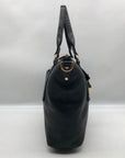 Michael Kors Black Leather Hamilton Satchel Bag