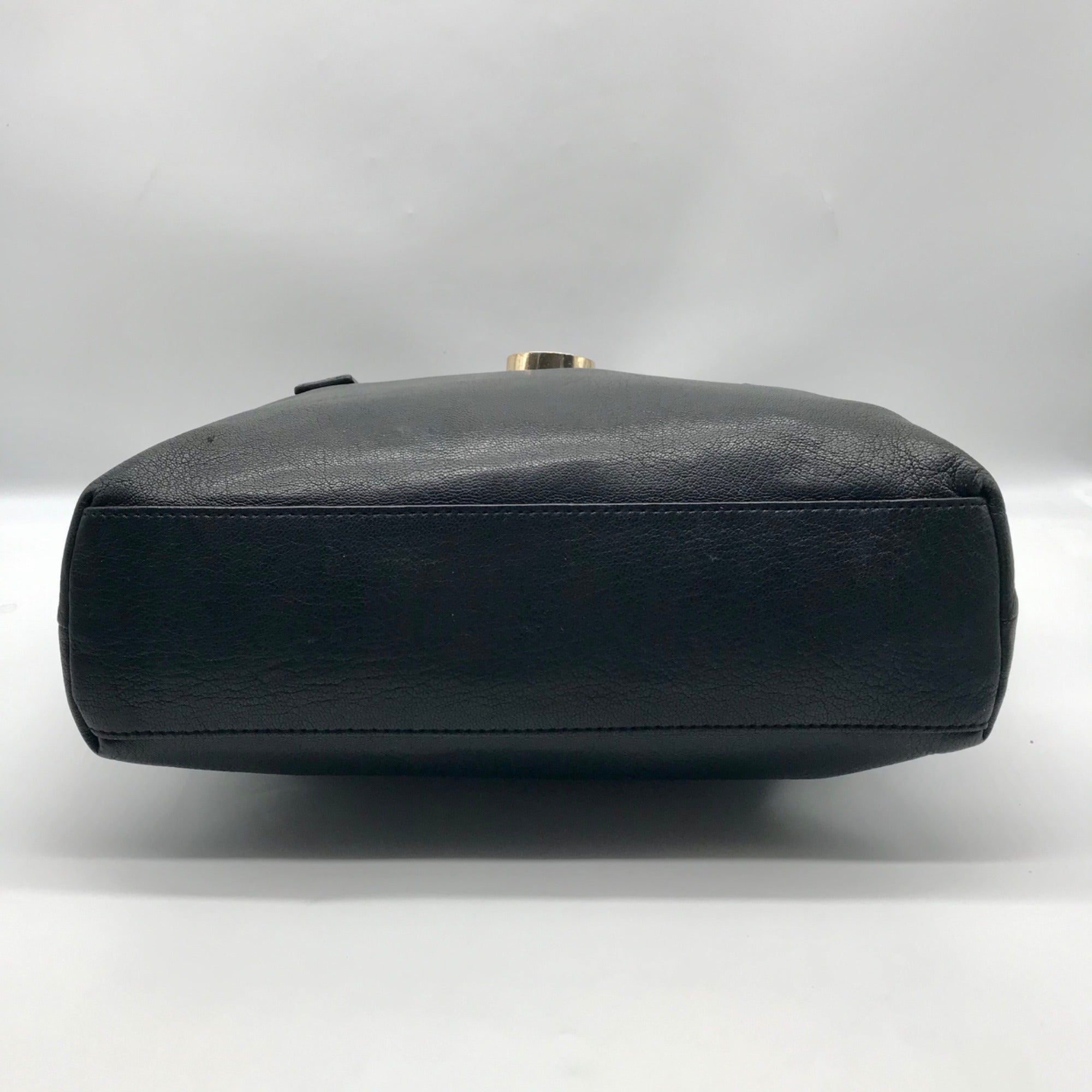 Michael Kors Black Leather Hamilton Satchel Bag