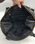 Michael Kors Black Leather Hamilton Satchel Bag
