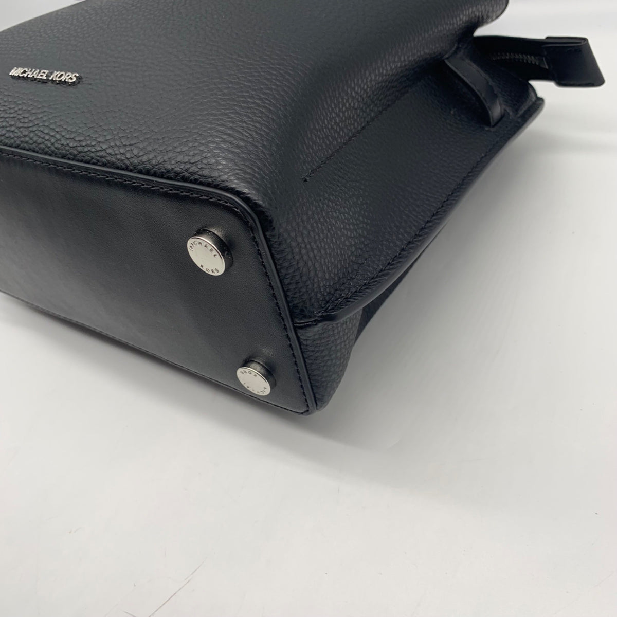 Michael Kors Black Emilia Small Pebbled Leather Satchel Bag