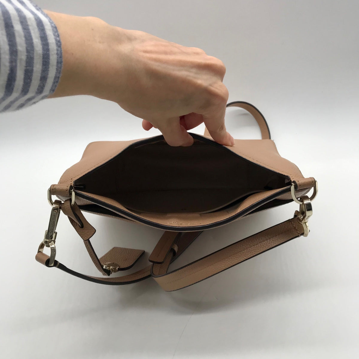 Kate Spade Tan Pebbled Leather Crossbody Bag