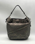 Coach Metallic Perforated Leather Drawstring Shoulder Bag