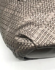 Coach Metallic Perforated Leather Drawstring Shoulder Bag