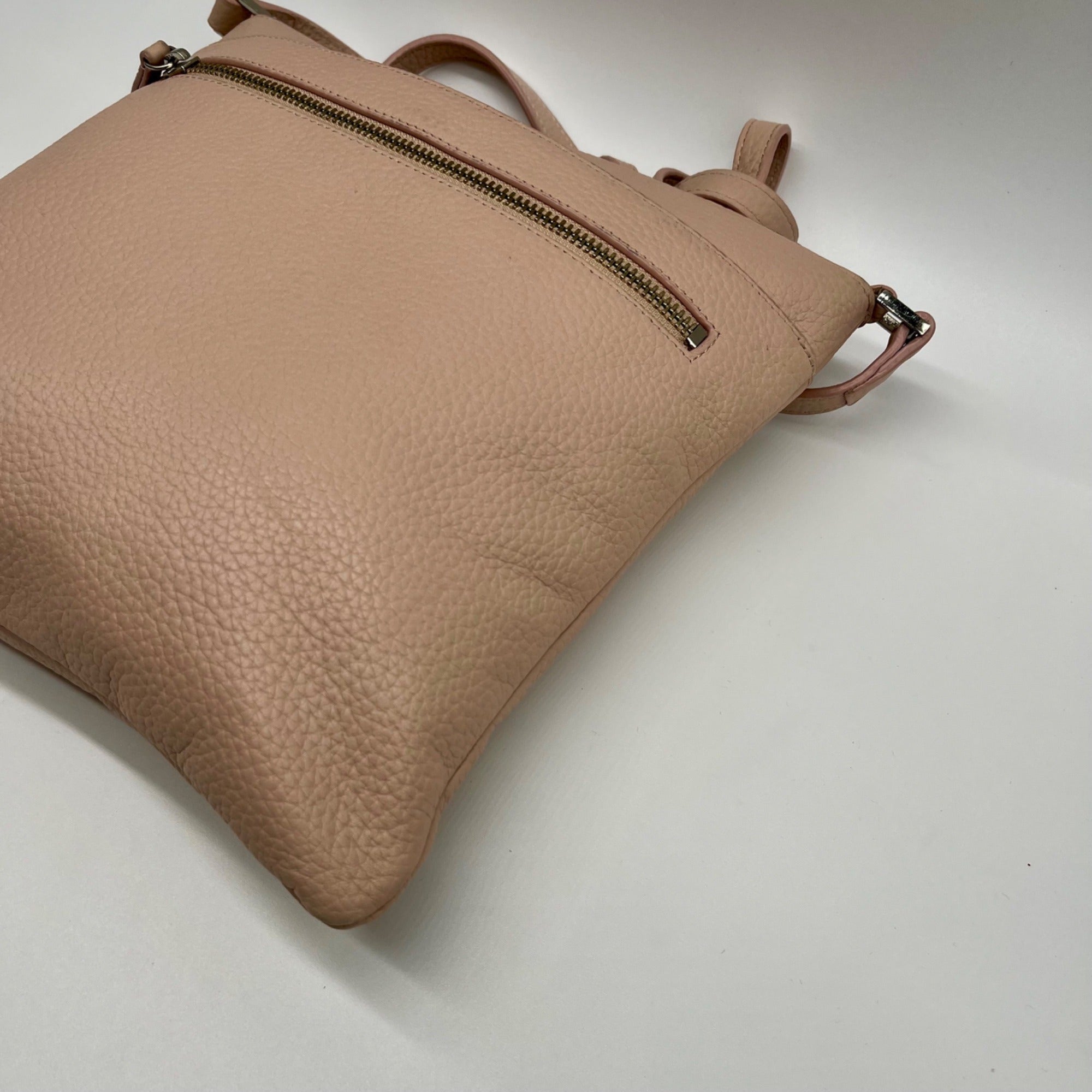 Halogen Pink Leather Crossbody Bag