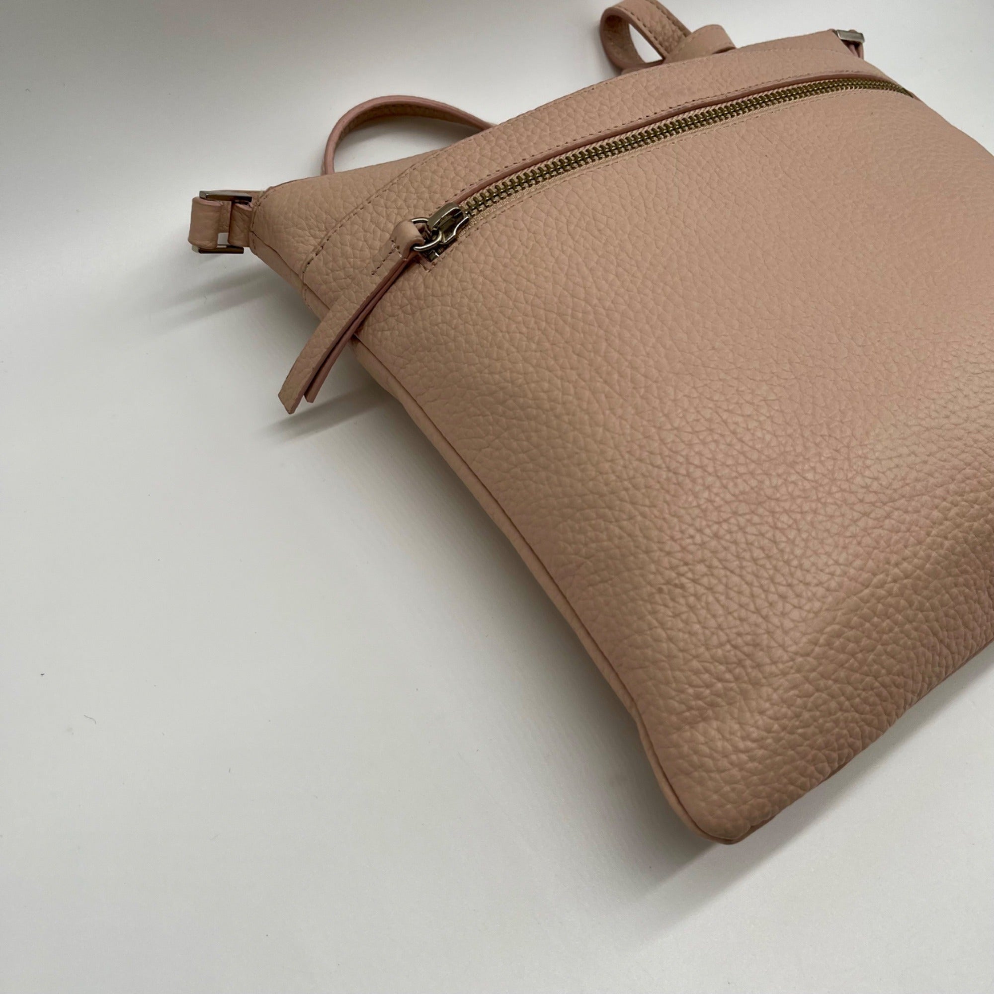 Halogen Pink Leather Crossbody Bag