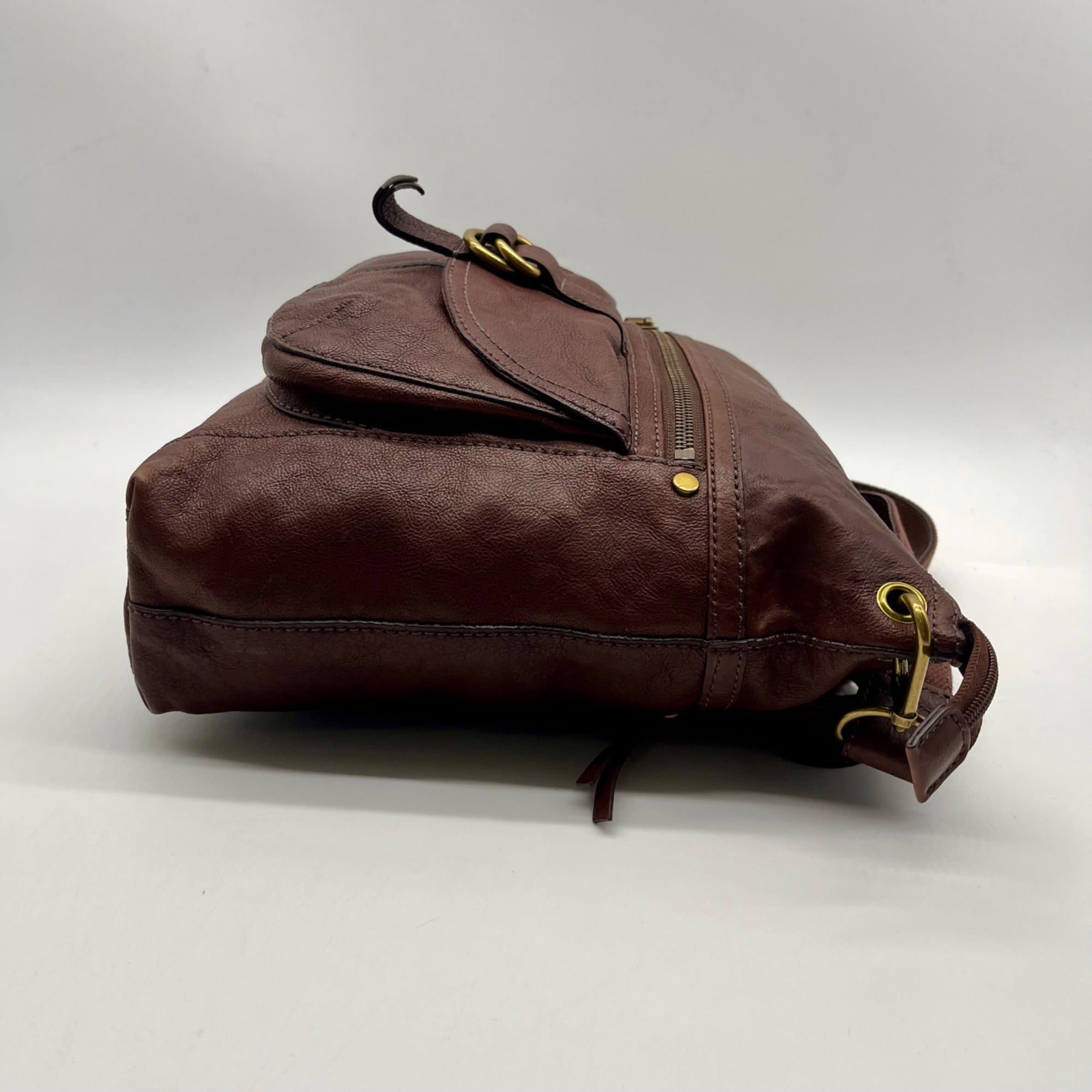 Fossil Brown Leather Sasha Crossbody Bag