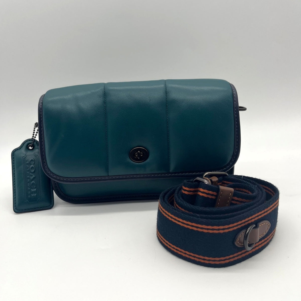 Coach Deep Teal Quilted Leather Crossbody Bag-C6616