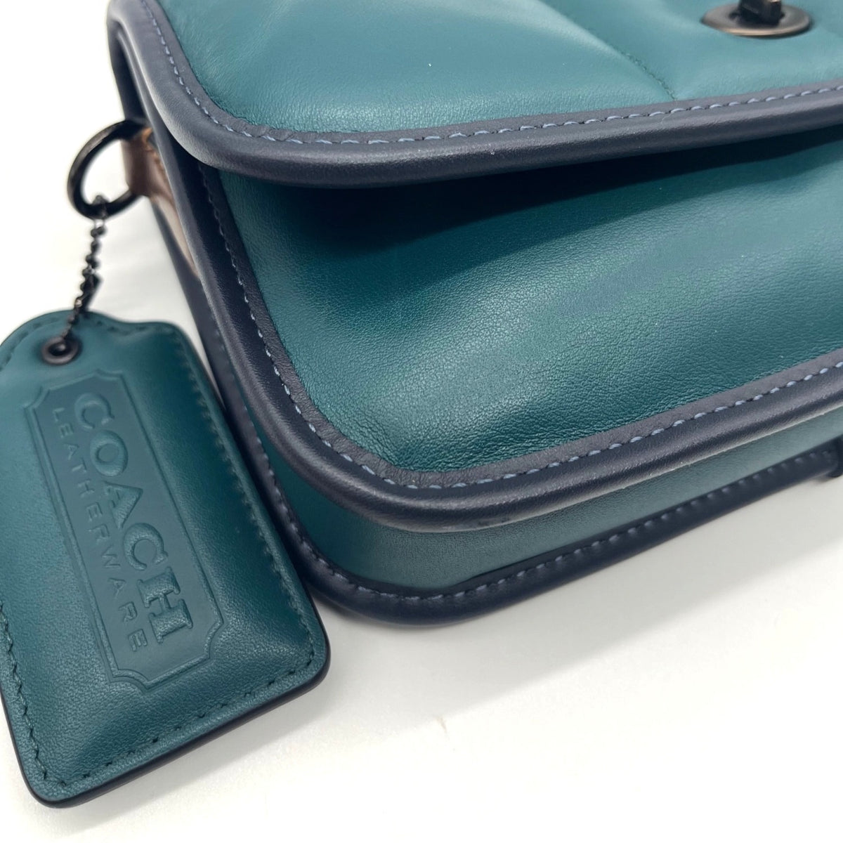 Coach Deep Teal Quilted Leather Crossbody Bag-C6616