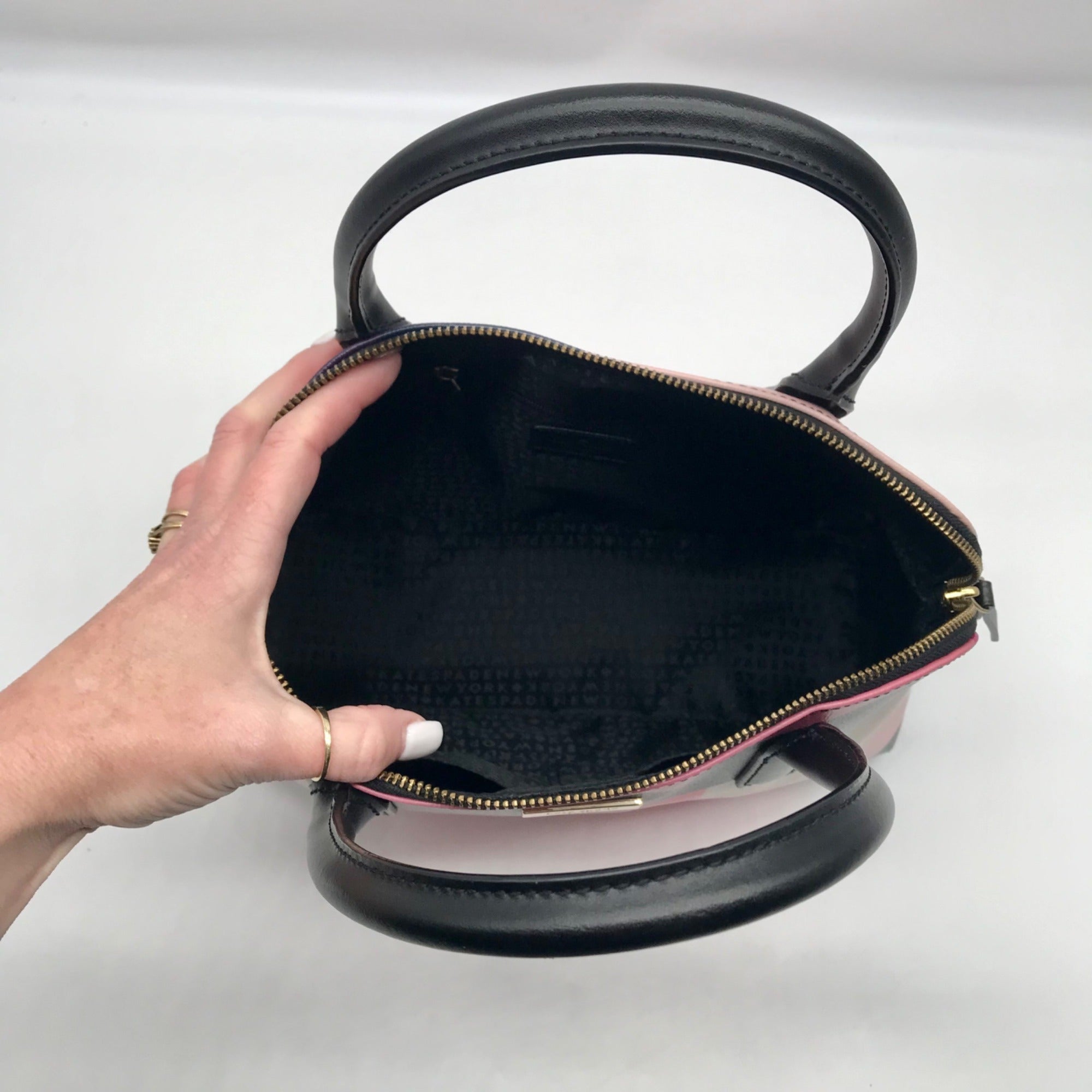 Kate Spade Pink Leather Convertible Satchel And Wallet