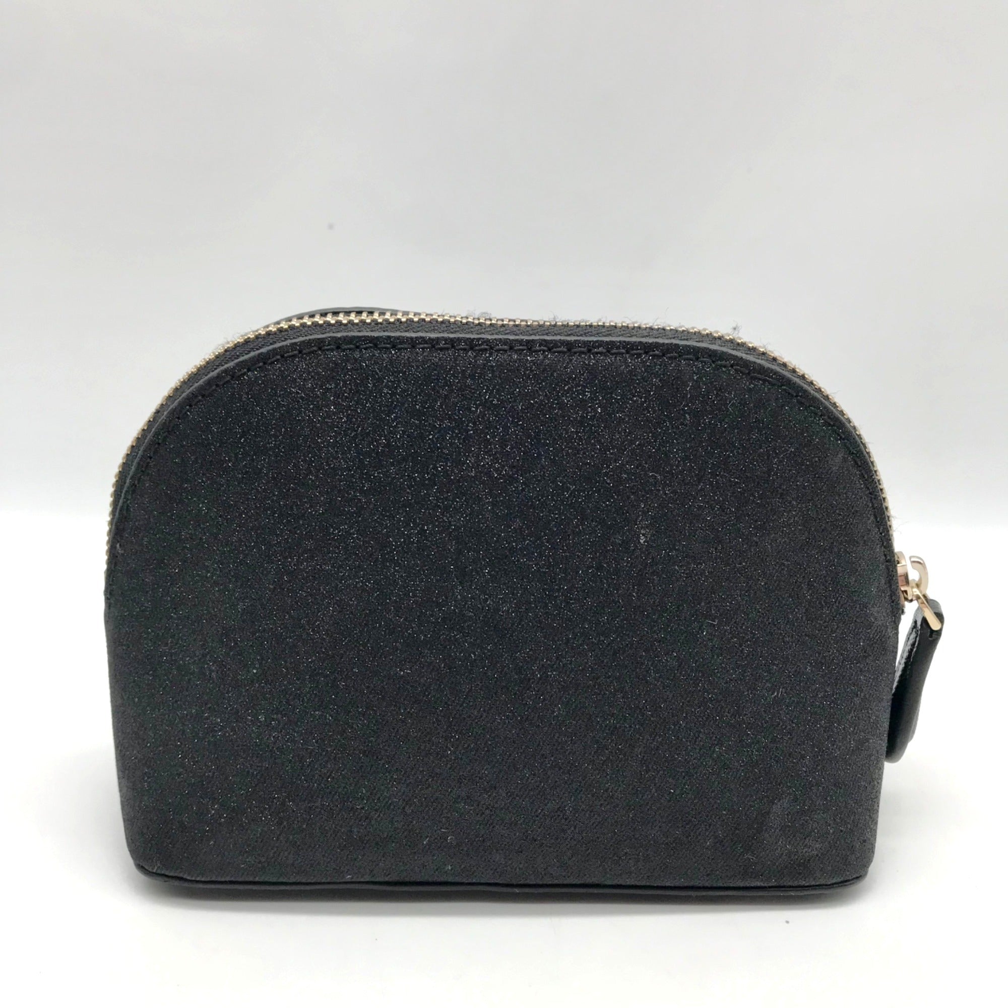 Kate Spade Black Glitter Fabric Joeley Dome Pouch