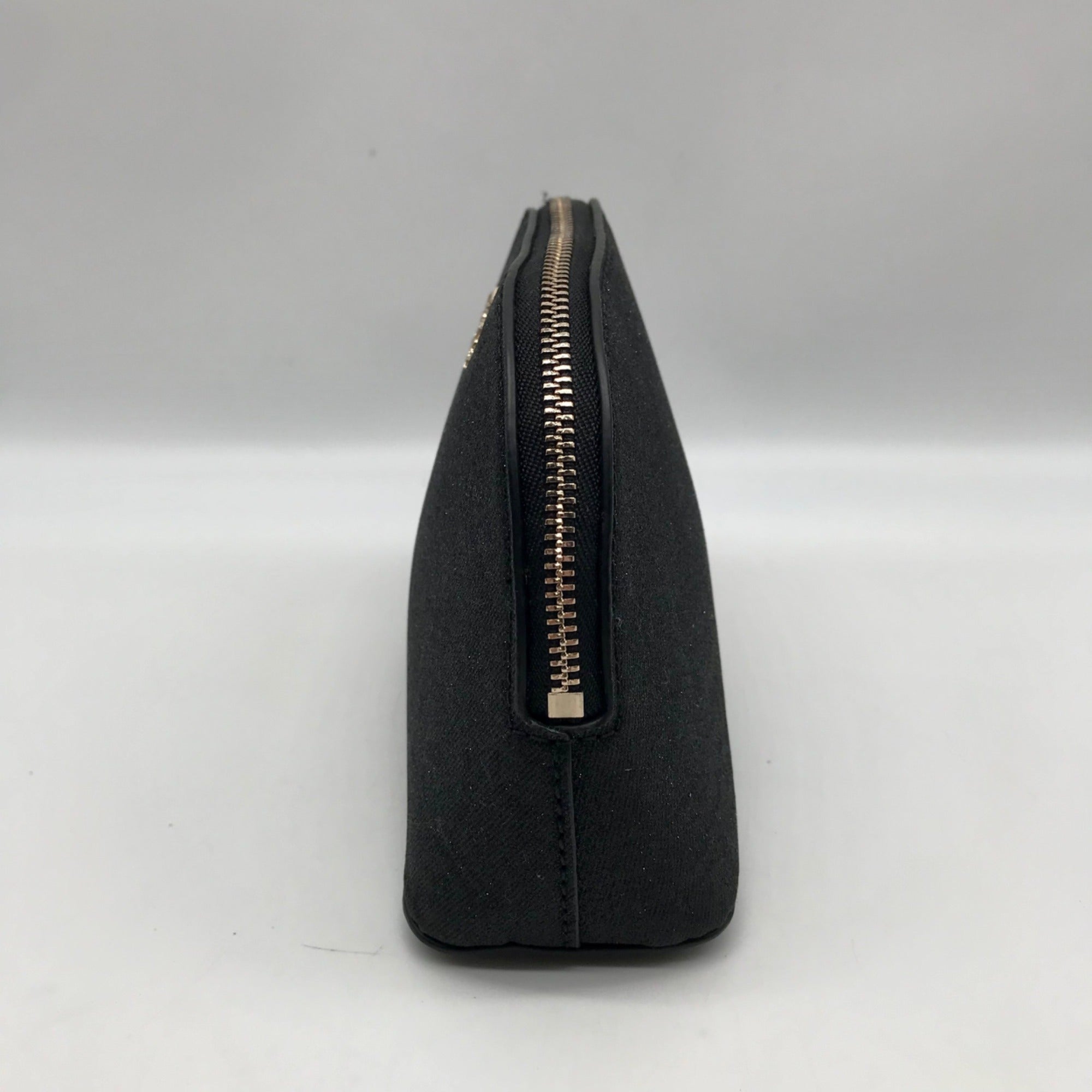 Kate Spade Black Glitter Fabric Joeley Dome Pouch