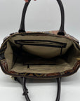 Brahmin Structured Python-Embossed Leather Satchel Bag