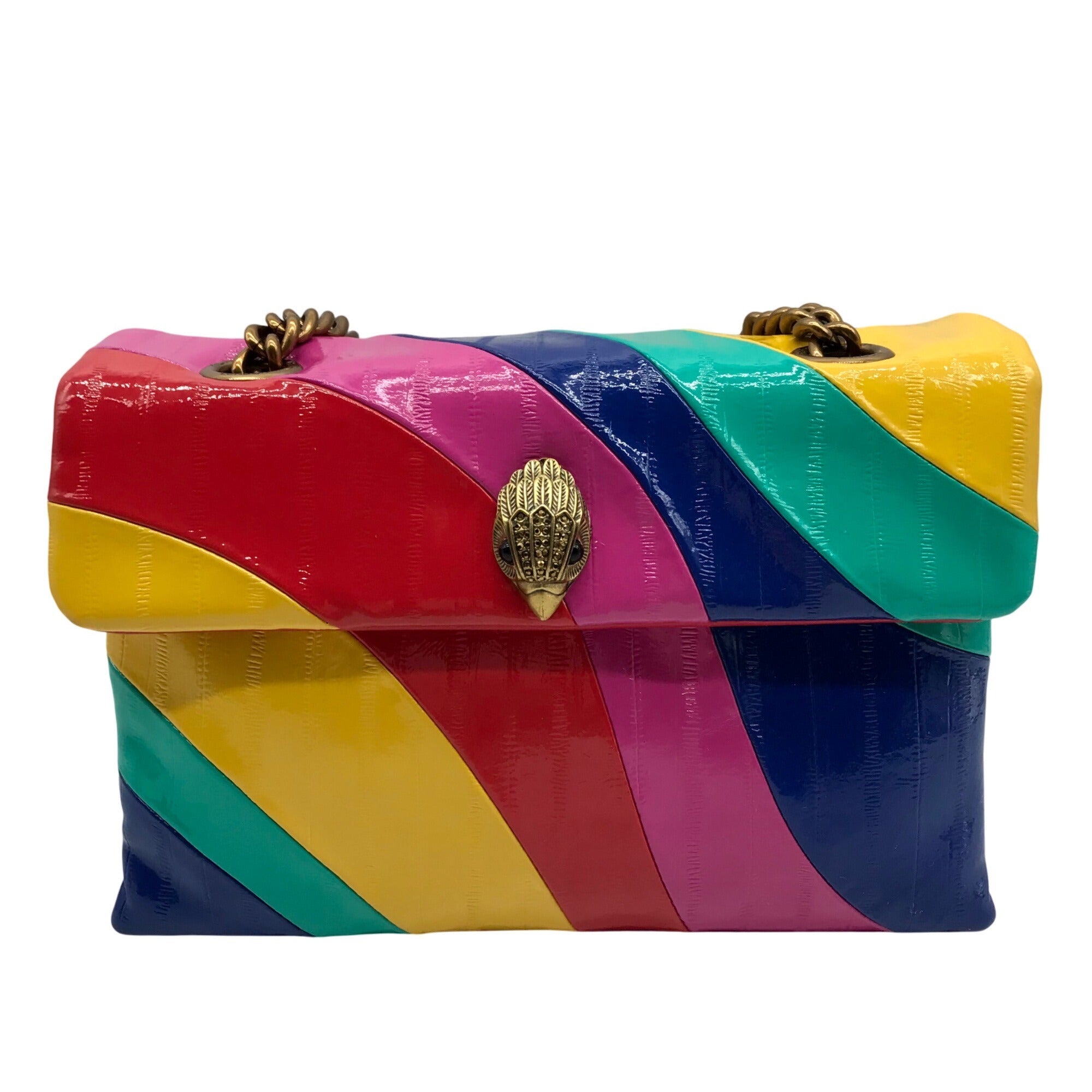 Kurt Geiger Rainbow Wavy Leather Kensington Shoulder Bag 