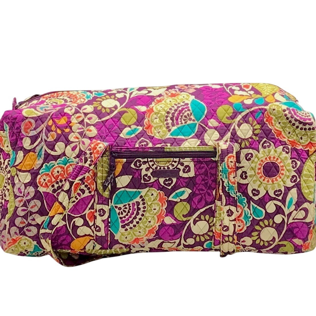Vera Bradley Purple Plum Crazy Duffle/ Crossbody Bag Set