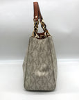 Michael Kors Vanilla Coated Canvas Cynthia Convertible Satchel