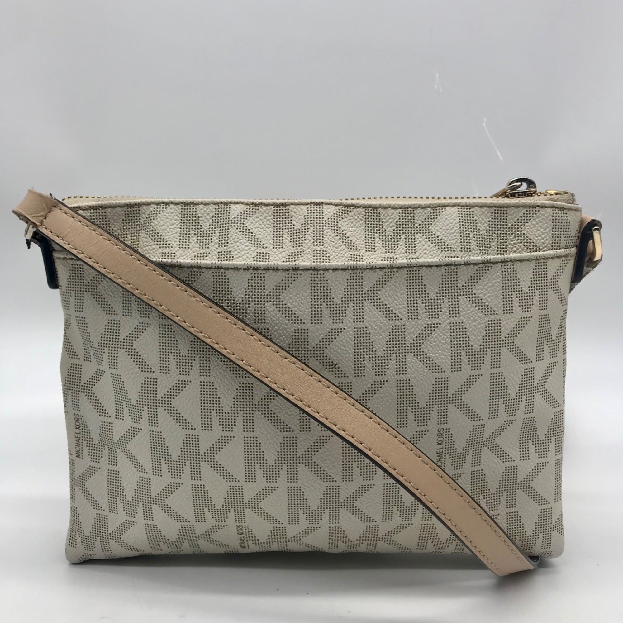 Michael Kors Cream Faux Leather Crossbody Bag