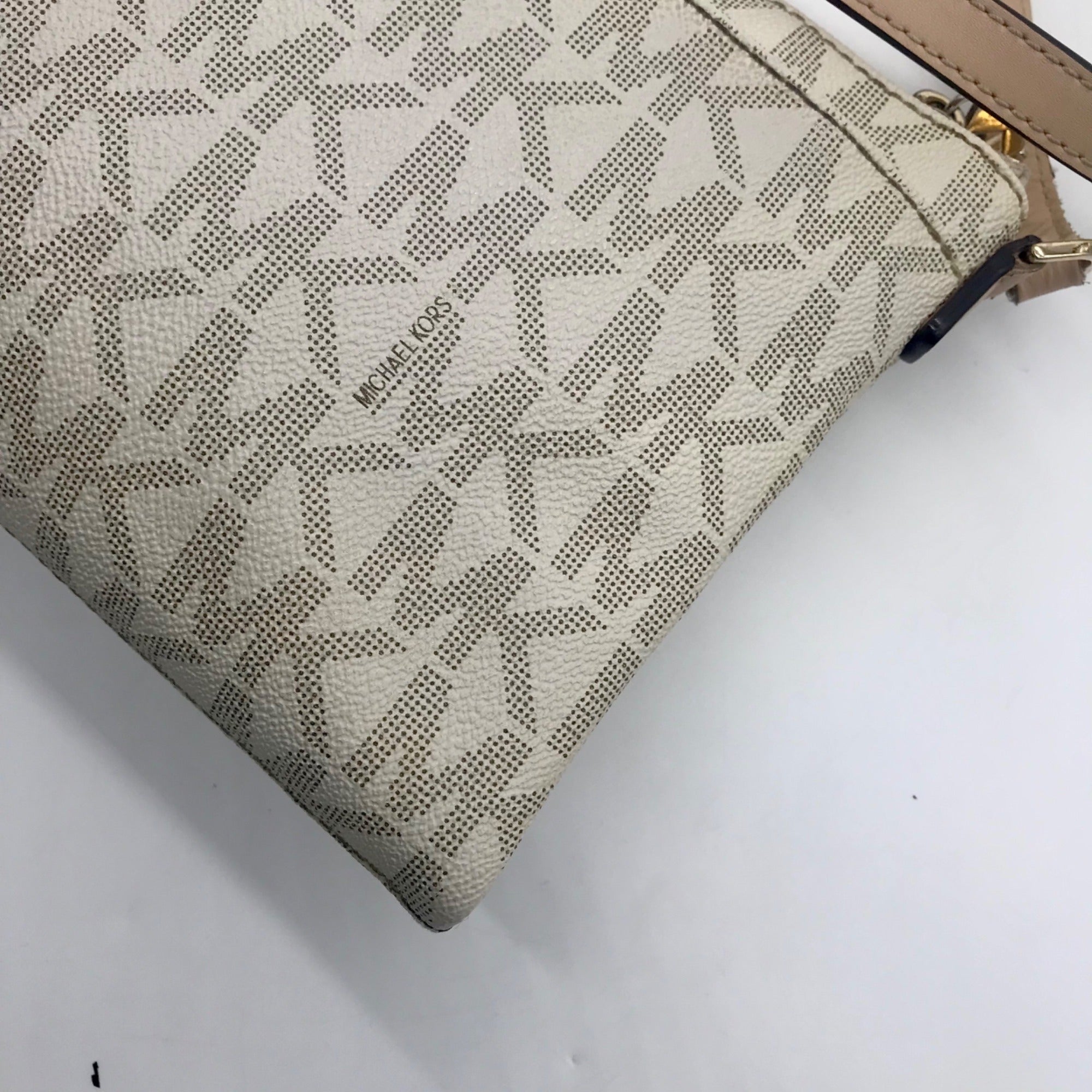 Michael Kors Cream Faux Leather Crossbody Bag
