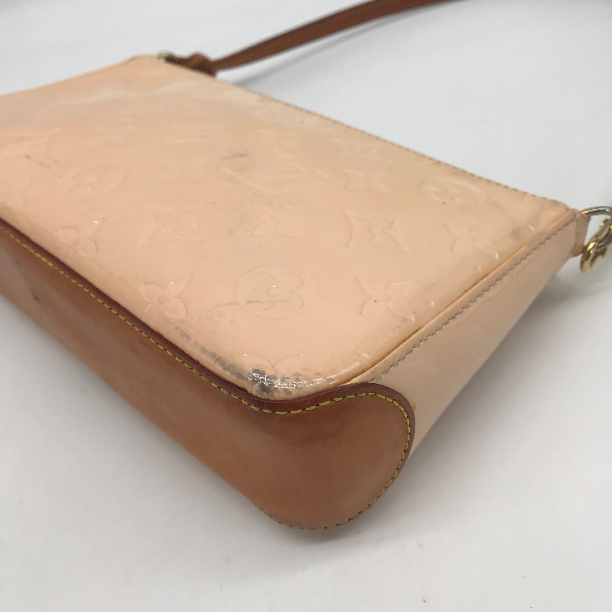 Louis Vuitton Noisette Beige Monogram Vernis Mallory Square Bag