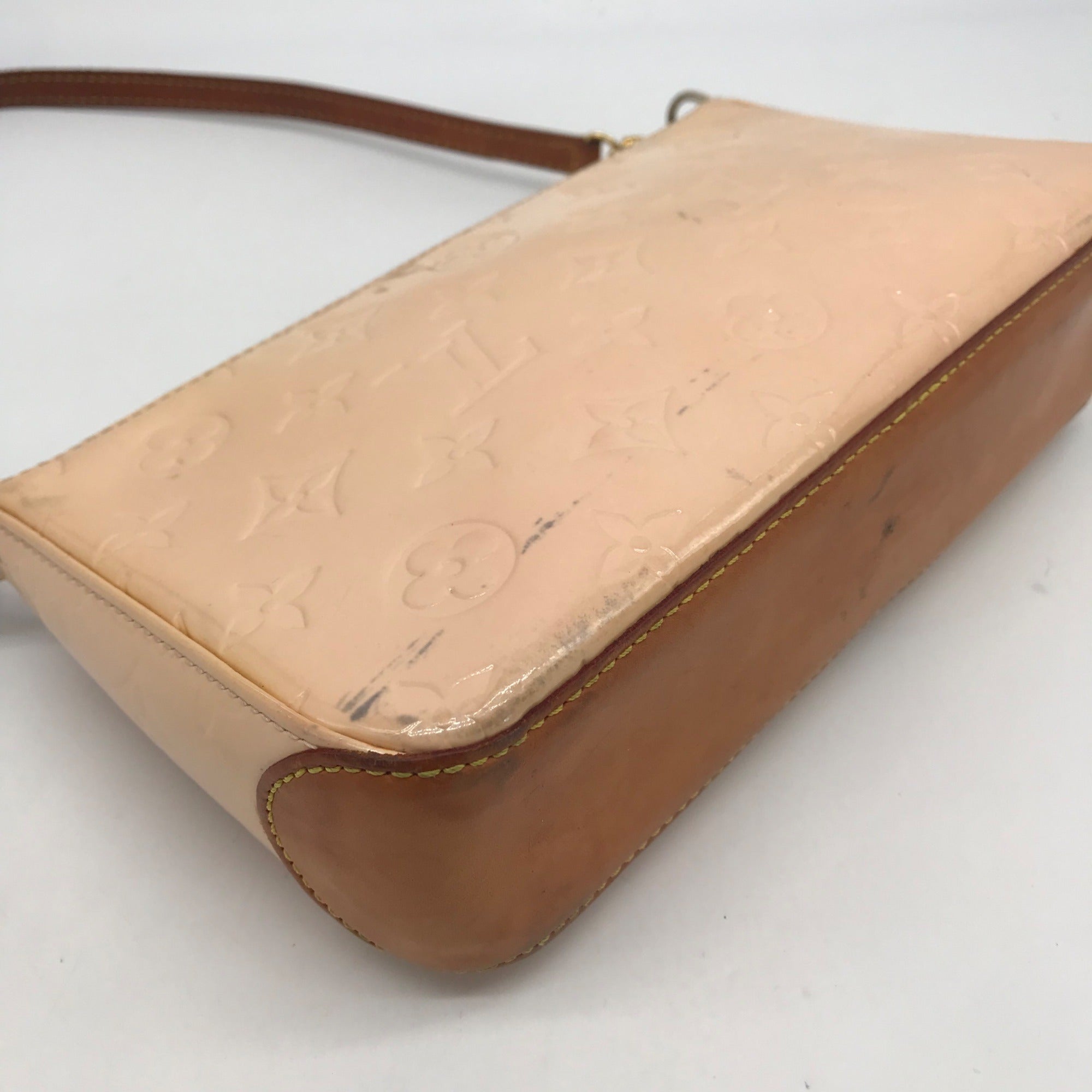 Louis Vuitton Noisette Beige Monogram Vernis Mallory Square Bag