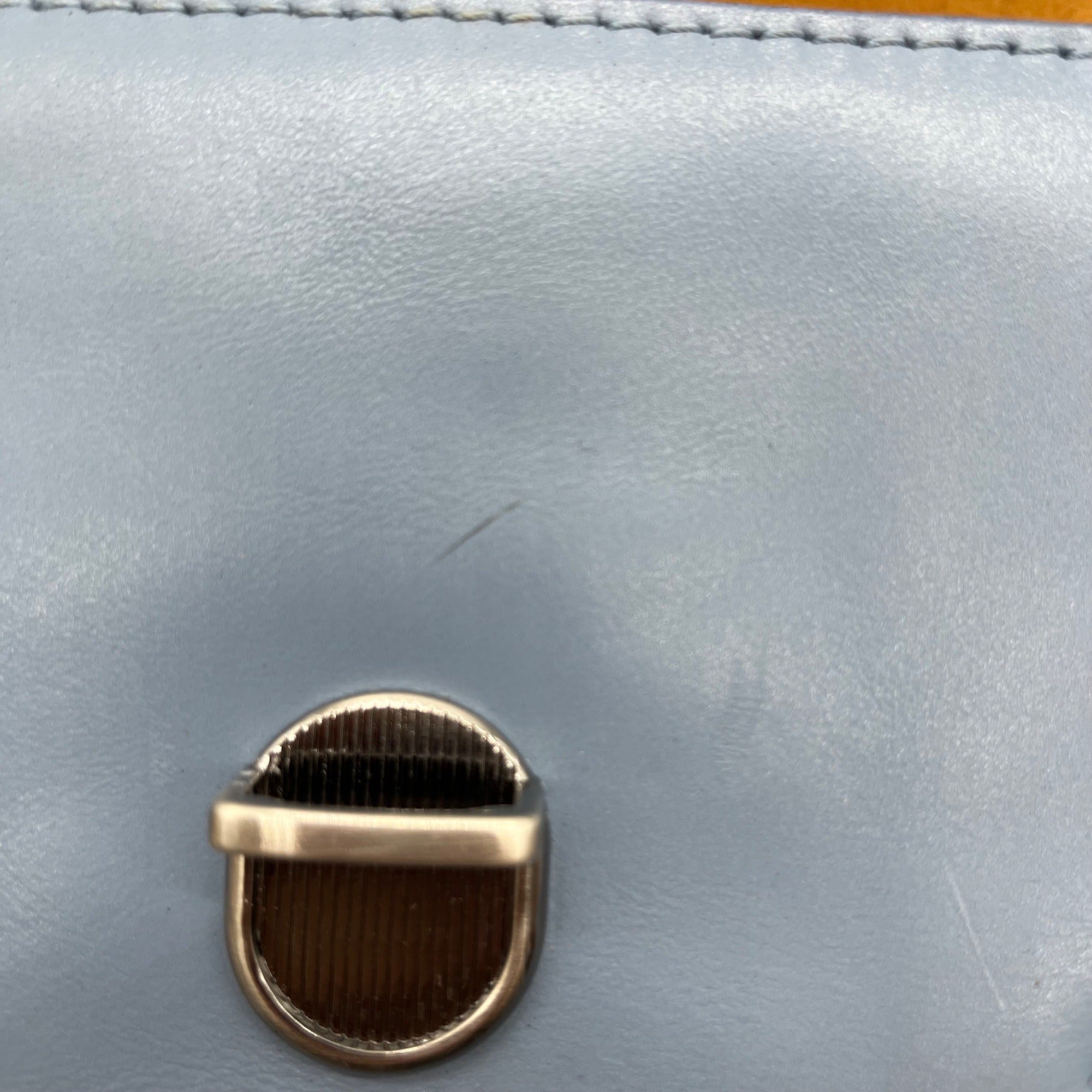 Patricia Nash Blue Fog Leather Bianco Crossbody