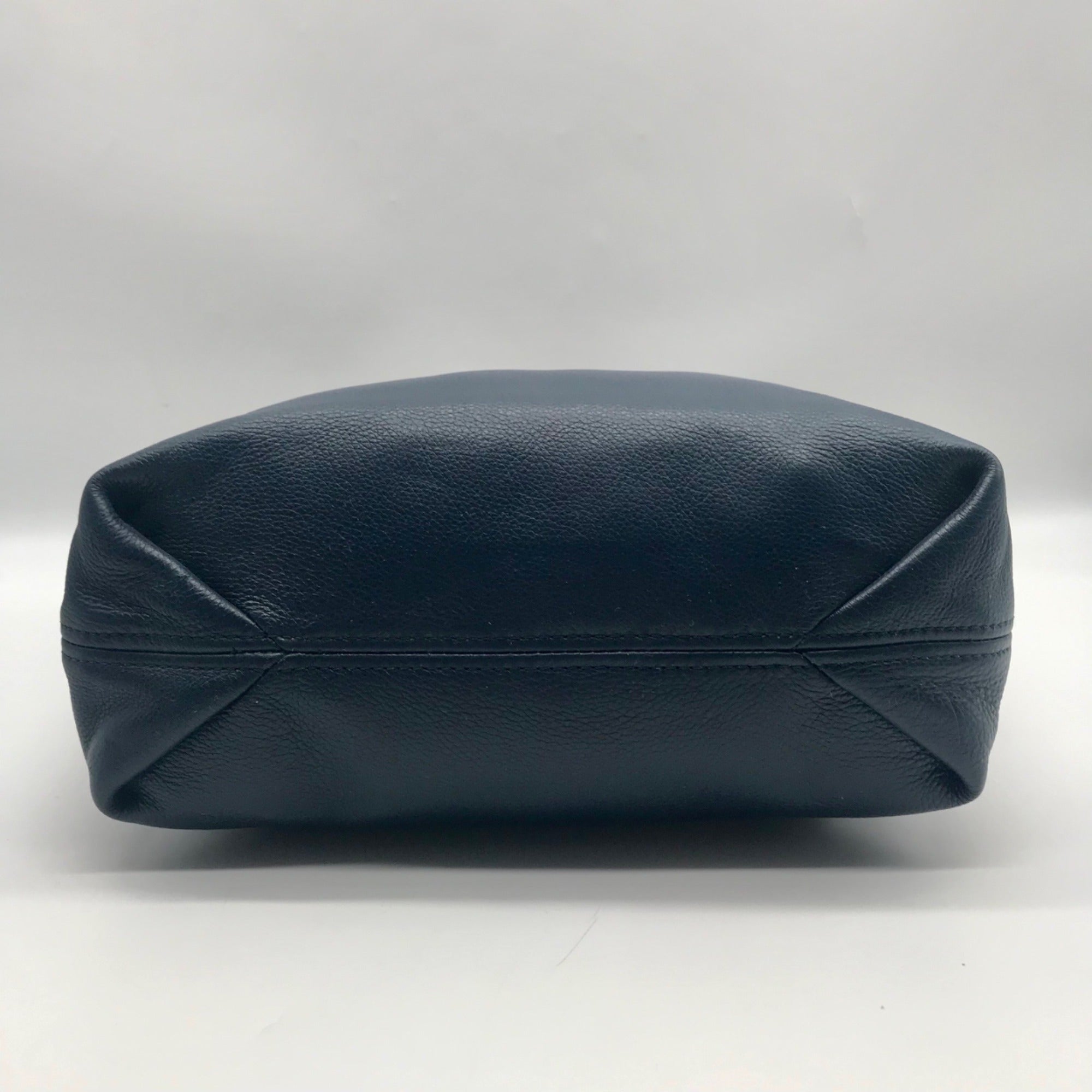 Michael Kors Blue Leather Camden Large Drawstring Satchel
