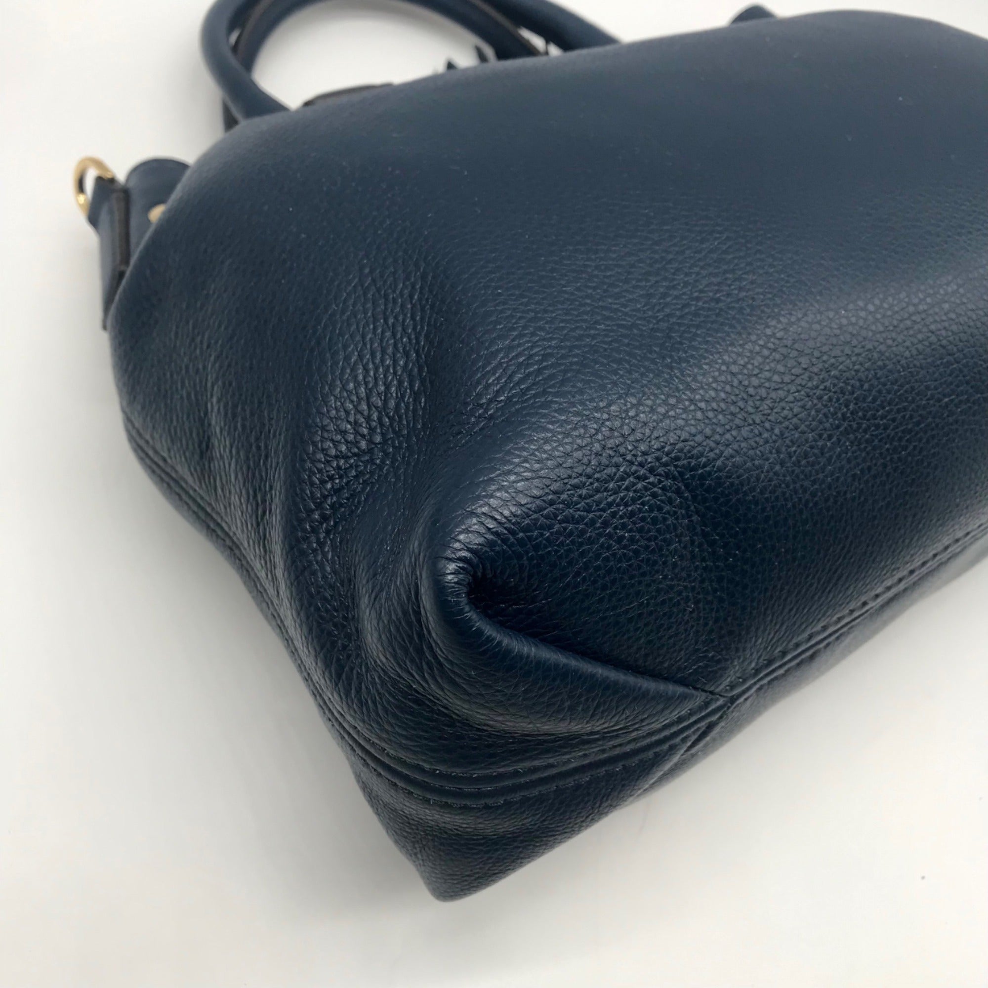 Michael Kors Blue Leather Camden Large Drawstring Satchel