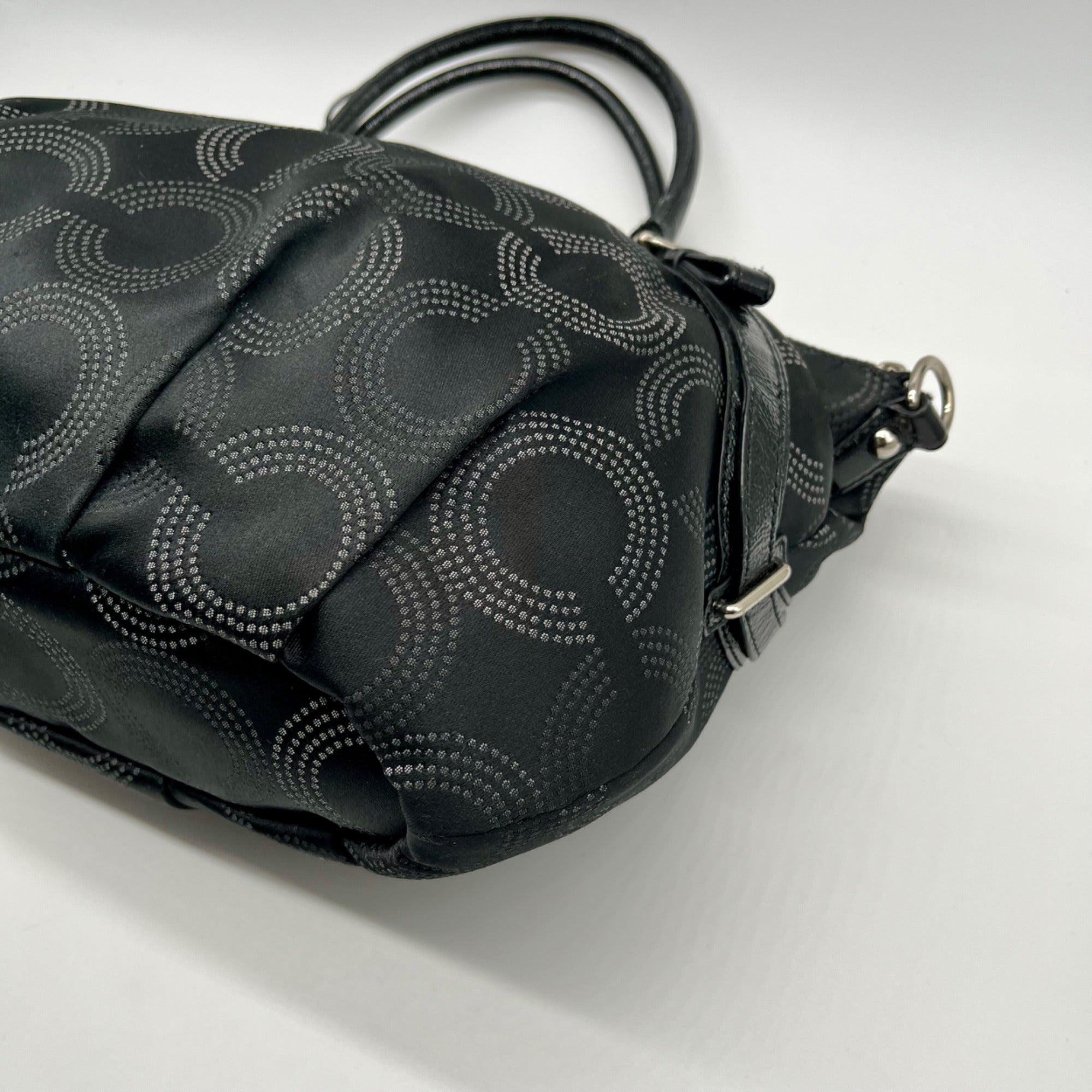 Coach Black Madisoc Dotted OP Art Sophia Satchel Bag 15957