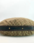 Gucci Tan & Brown Monogram Canvas Biba Studded Hobo Bag