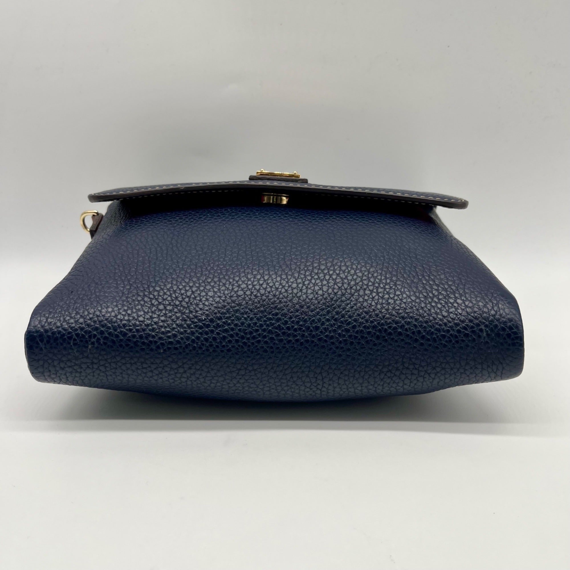 Dooney &amp; Bourke Pebble Grain Leather Blue Hunter Crossbody Bag
