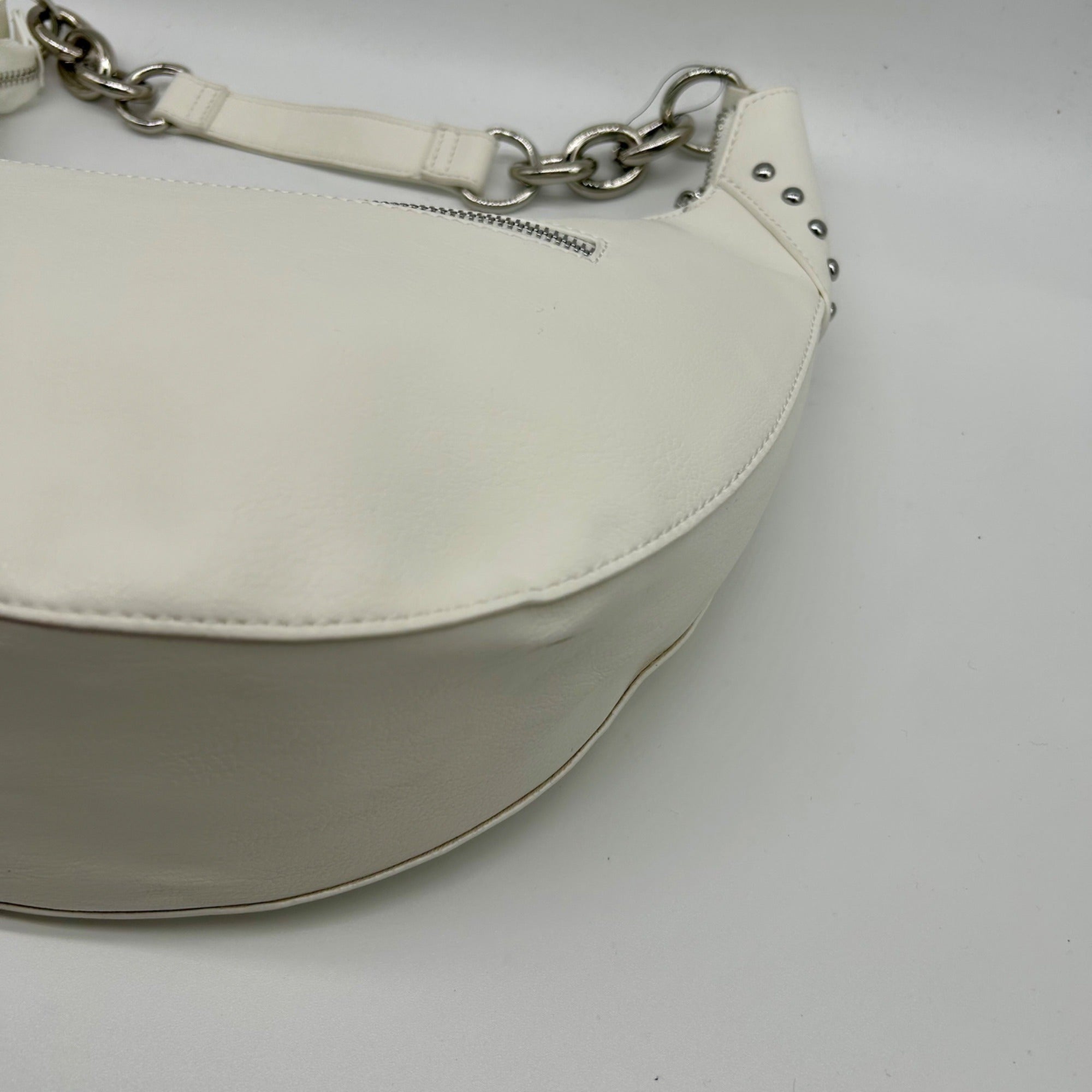 I.N.C. International Concepts Vanilla Faux Leather Giannaa Medium Stud Hobo Bag