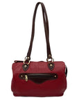 Valentina Red Pebbled Leather Tote