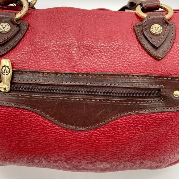 Valentina Red Pebbled Leather Tote