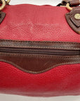 Valentina Red Pebbled Leather Tote